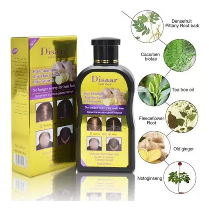 Shampoo anti caida con jengibre